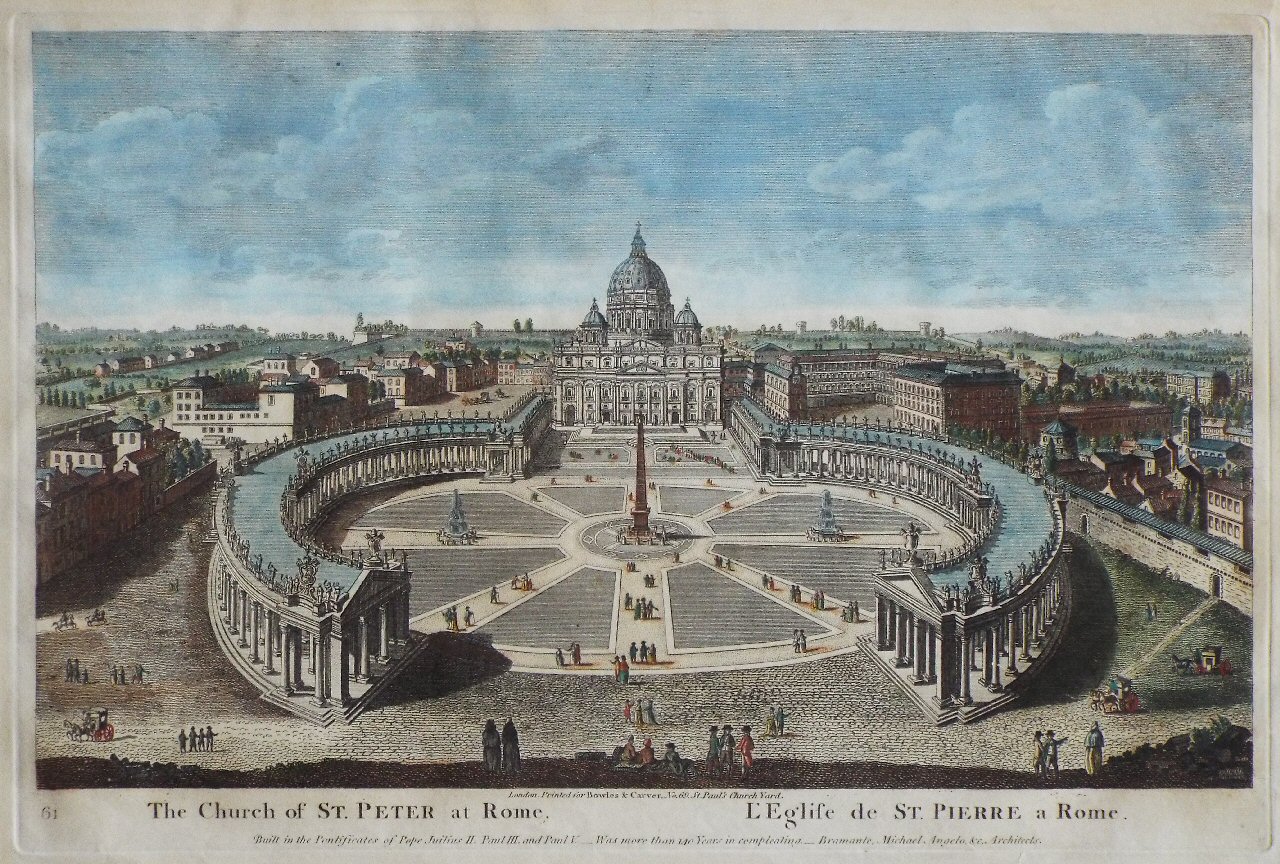 Print - The Church of St. Peter at Rome. L'Eglise de St. Pierre a Rome.